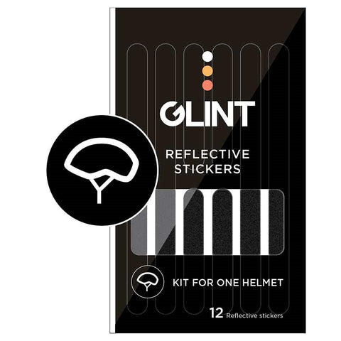 GLINT Reflective, Helmet Stickers, Black, Set