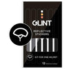 GLINT Reflective, Helmet Stickers, Black, Set