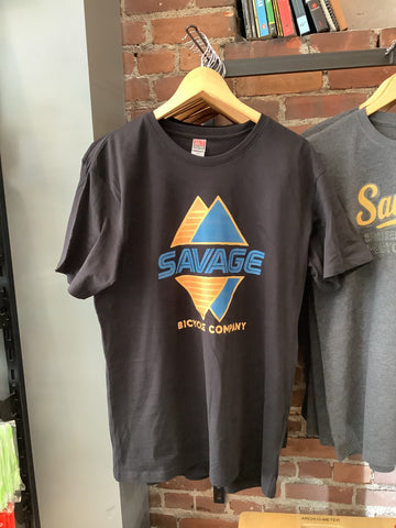 Savage's Blue and Yellow Logo T-Shirt